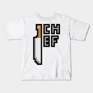 Pixelated Chef Knife with "Chef" Kids T-Shirt